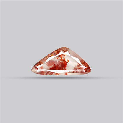 Rare Iron Stained Quartz Faceted Fine Gemstone