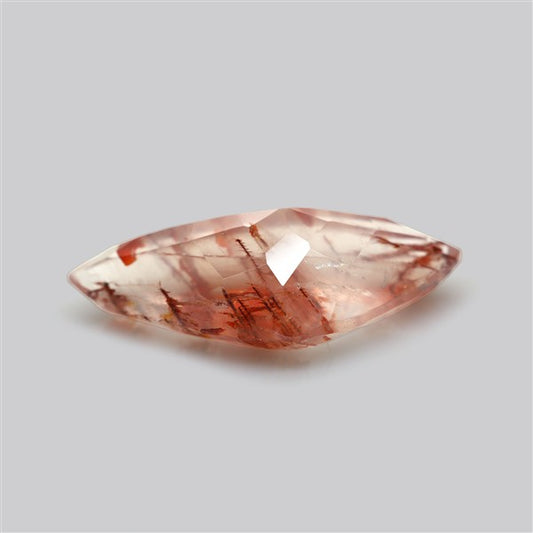 Rare Iron Stained Quartz Faceted Fine Gemstone