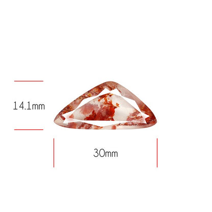 Rare Iron Stained Quartz Faceted Fine Gemstone