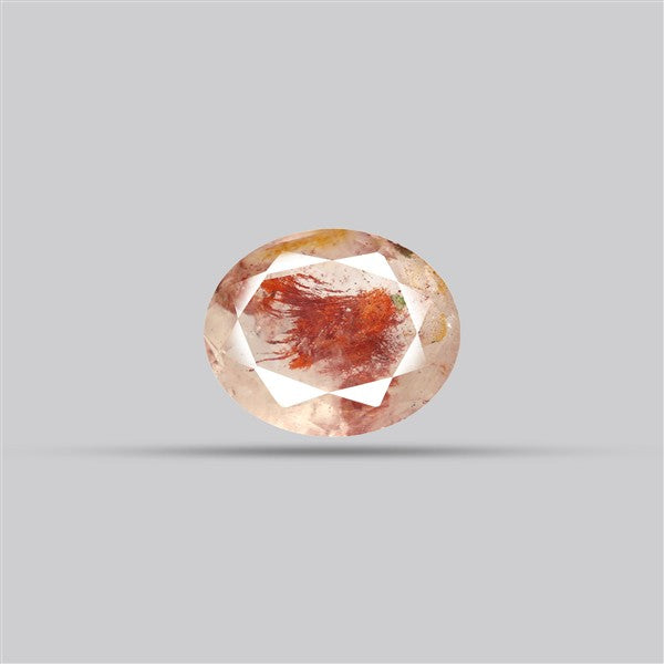 Rare Iron Stained Quartz Faceted Fine Gemstone