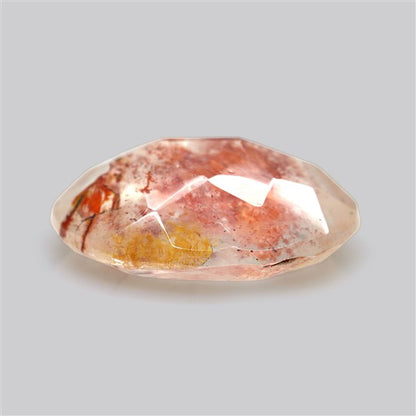 Rare Iron Stained Quartz Faceted Fine Gemstone