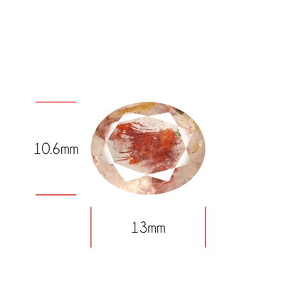 Rare Iron Stained Quartz Faceted Fine Gemstone