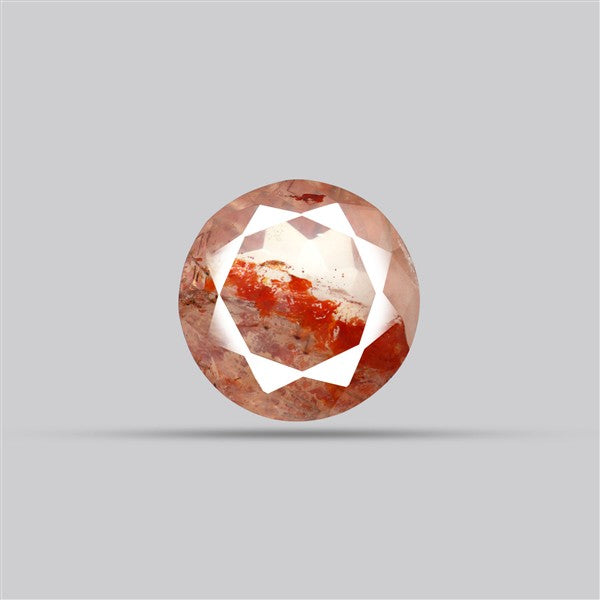 Rare Iron Stained Quartz Faceted Fine Gemstone