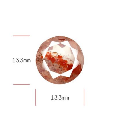 Rare Iron Stained Quartz Faceted Fine Gemstone