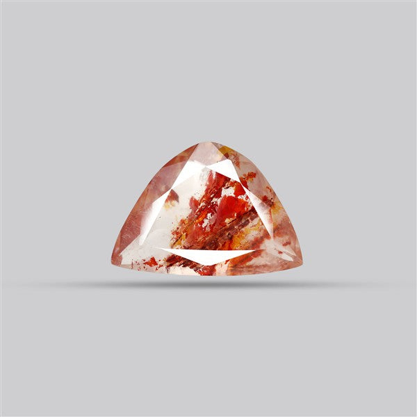 Rare Iron Stained Quartz Faceted Fine Gemstone