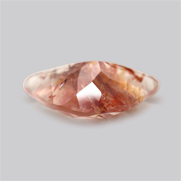 Rare Iron Stained Quartz Faceted Fine Gemstone