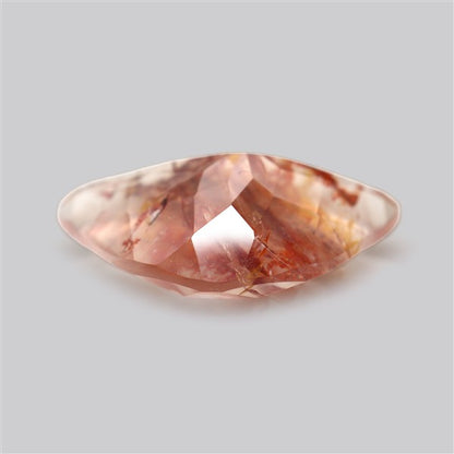 Rare Iron Stained Quartz Faceted Fine Gemstone