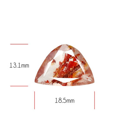 Rare Iron Stained Quartz Faceted Fine Gemstone