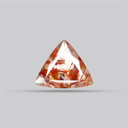 Rare Iron Stained Quartz Faceted Fine Gemstone