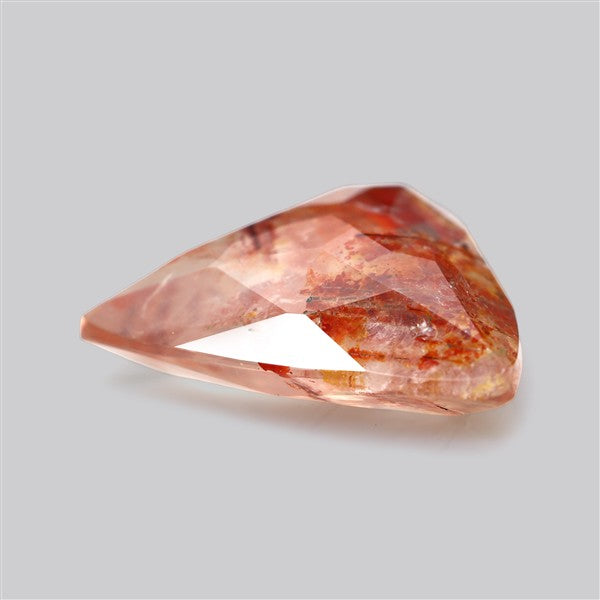 Rare Iron Stained Quartz Faceted Fine Gemstone