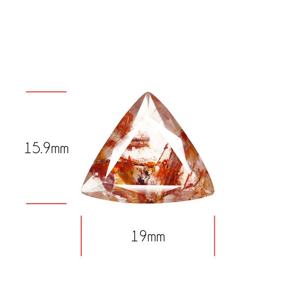 Rare Iron Stained Quartz Faceted Fine Gemstone