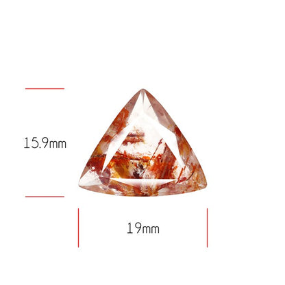 Rare Iron Stained Quartz Faceted Fine Gemstone
