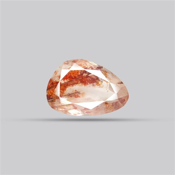 Rare Iron Stained Quartz Faceted Fine Gemstone