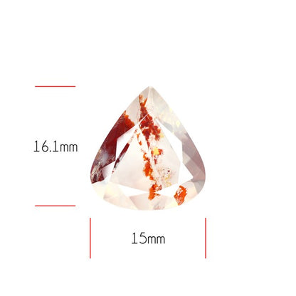 Rare Iron Stained Quartz Faceted Fine Gemstone