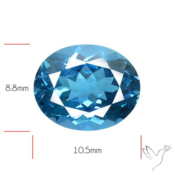 AAA London Blue Topaz Faceted Fine Gemstone