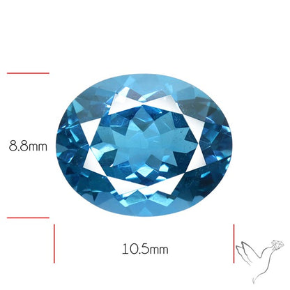AAA London Blue Topaz Faceted Fine Gemstone