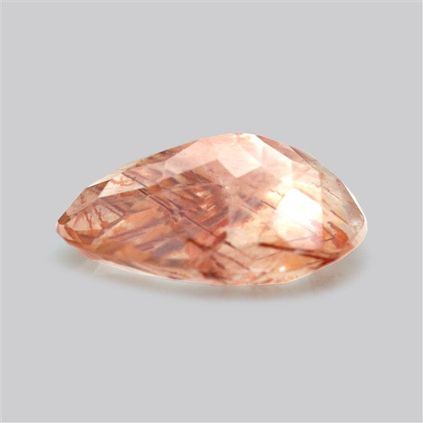 Rare Iron Stained Quartz Faceted Fine Gemstone