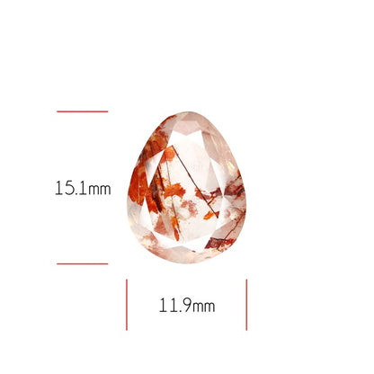 Rare Iron Stained Quartz Faceted Fine Gemstone