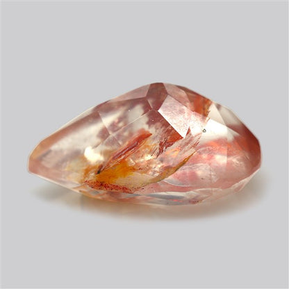 Rare Iron Stained Quartz Faceted Fine Gemstone