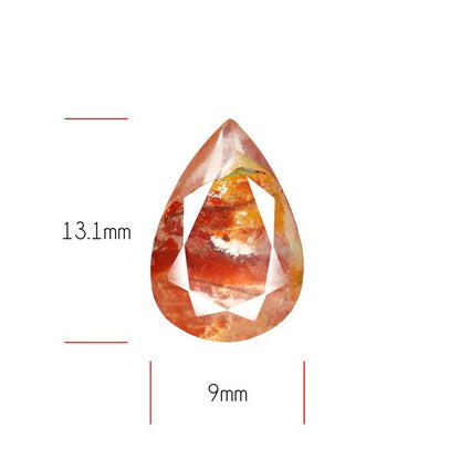 Rare Iron Stained Quartz Faceted Fine Gemstone