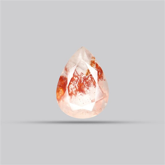 Rare Iron Stained Quartz Faceted Fine Gemstone