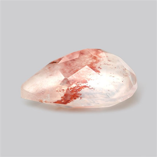 Rare Iron Stained Quartz Faceted Fine Gemstone