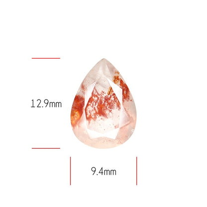 Rare Iron Stained Quartz Faceted Fine Gemstone