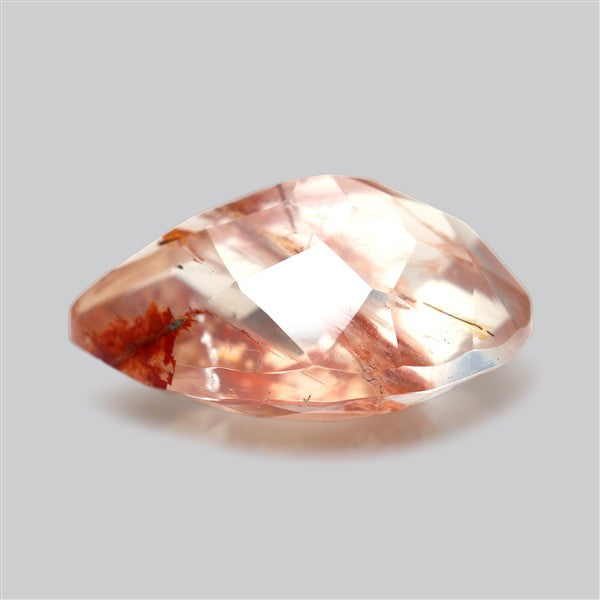 Rare Iron Stained Quartz Faceted Fine Gemstone