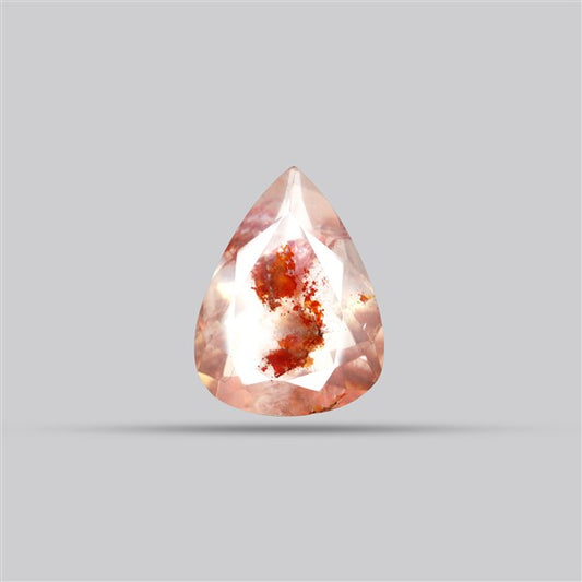 Rare Iron Stained Quartz Faceted Fine Gemstone
