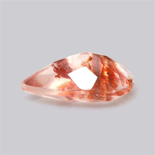 Rare Iron Stained Quartz Faceted Fine Gemstone