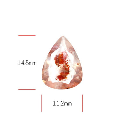 Rare Iron Stained Quartz Faceted Fine Gemstone