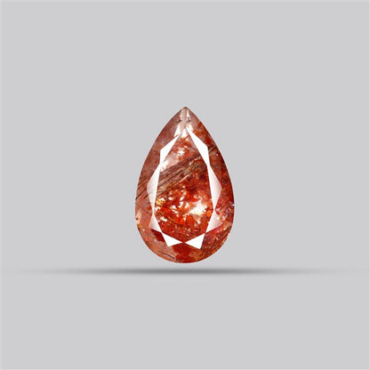 Rare Iron Stained Quartz Faceted Fine Gemstone