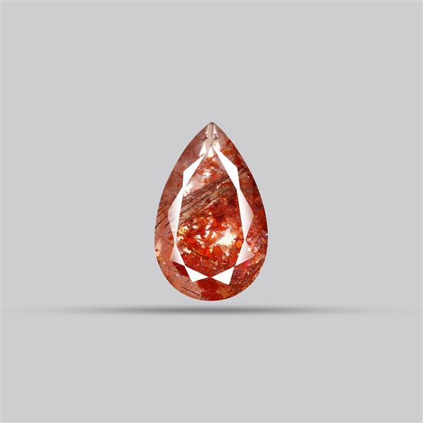 Rare Iron Stained Quartz Faceted Fine Gemstone