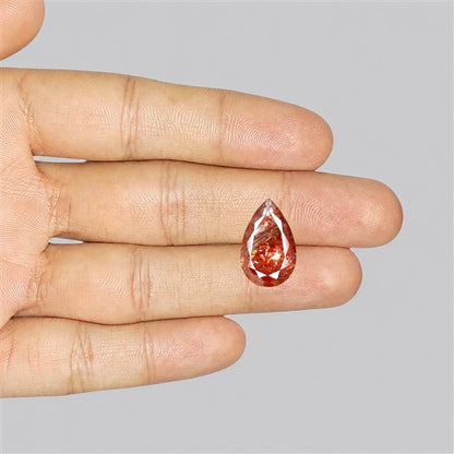 Rare Iron Stained Quartz Faceted Fine Gemstone