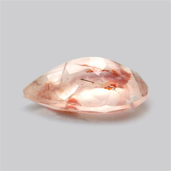 Rare Iron Stained Quartz Faceted Fine Gemstone
