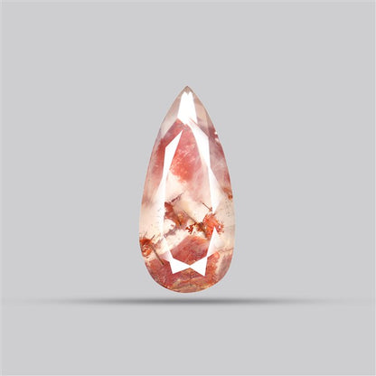 Rare Iron Stained Quartz Faceted Fine Gemstone