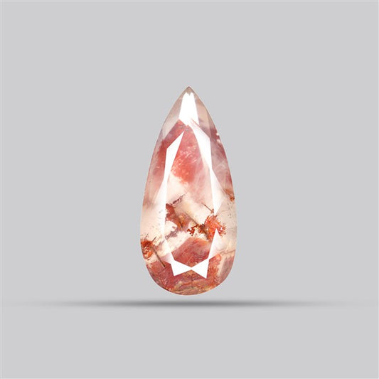 Rare Iron Stained Quartz Faceted Fine Gemstone