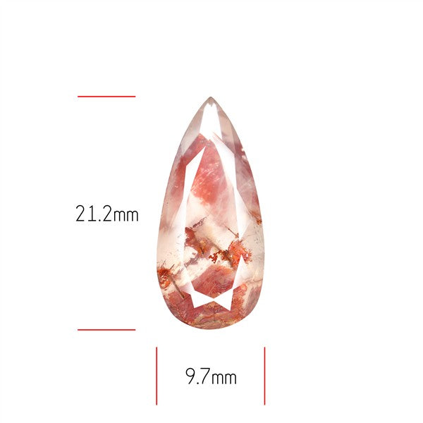 Rare Iron Stained Quartz Faceted Fine Gemstone