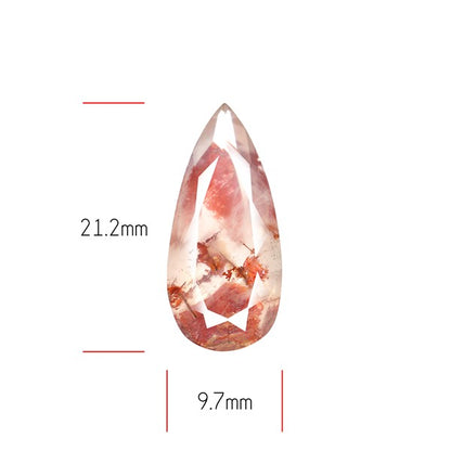 Rare Iron Stained Quartz Faceted Fine Gemstone