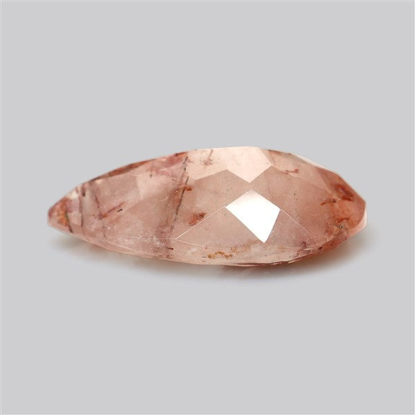 Rare Iron Stained Quartz Faceted Fine Gemstone