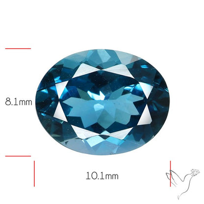 AAA London Blue Topaz Faceted Fine Gemstone