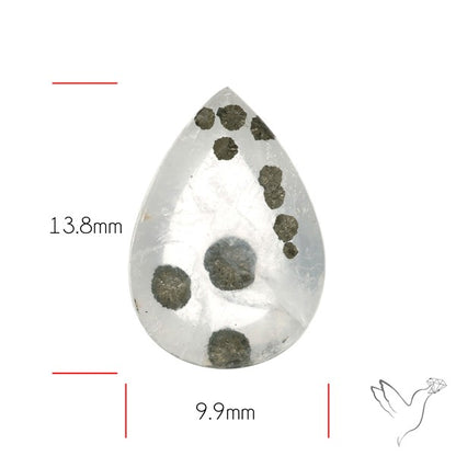 Rare Pyrite Included Quartz Cabochon
