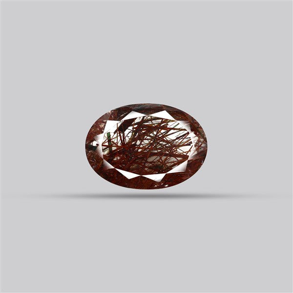 Rare Red Rutilated Quartz Faceted Fine Gemstone