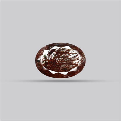 Rare Red Rutilated Quartz Faceted Fine Gemstone