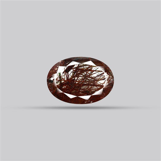 Rare Red Rutilated Quartz Faceted Fine Gemstone