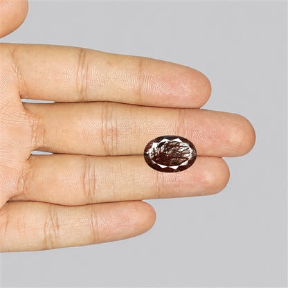 Rare Red Rutilated Quartz Faceted Fine Gemstone