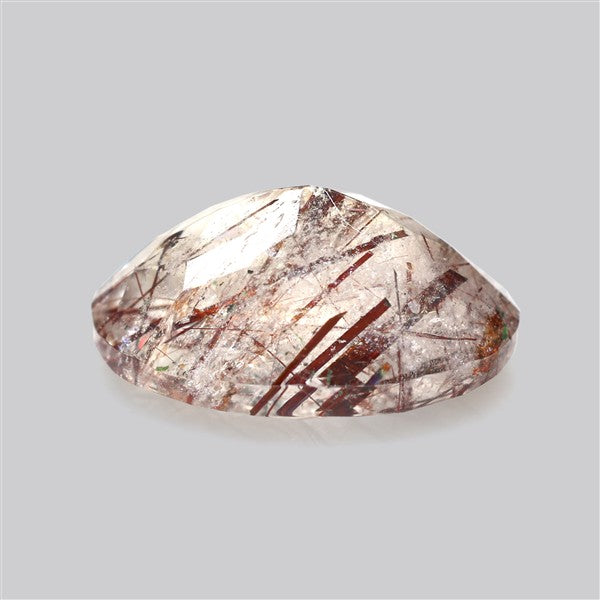 Rare Red Rutilated Quartz Faceted Fine Gemstone