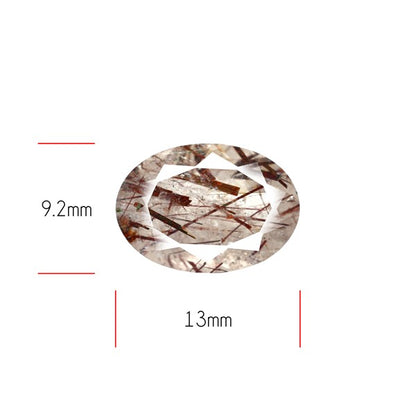 Rare Red Rutilated Quartz Faceted Fine Gemstone