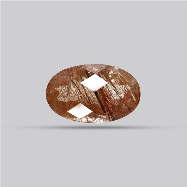 Rare Red Rutilated Quartz Faceted Fine Gemstone