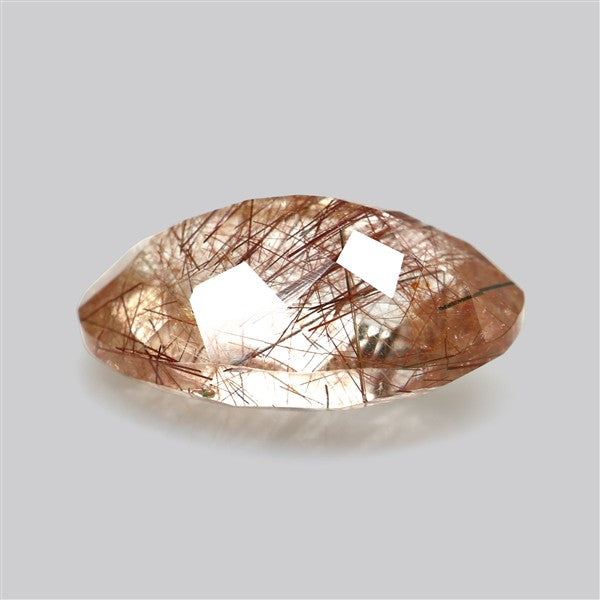 Rare Red Rutilated Quartz Faceted Fine Gemstone